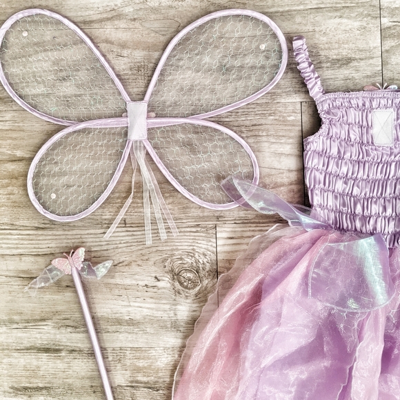 DETACHABLE 3 PC NWT Girls Fairy PRINCESS Costume! - Picture 2 of 8